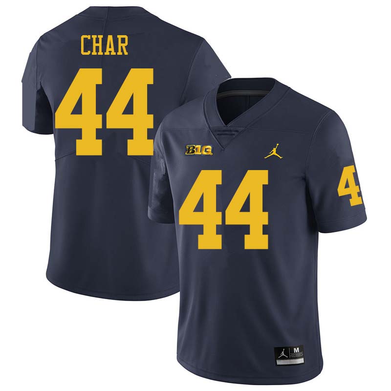 Jordan Brand Men #44 Jared Char Michigan Wolverines College Football Jerseys Sale-Navy